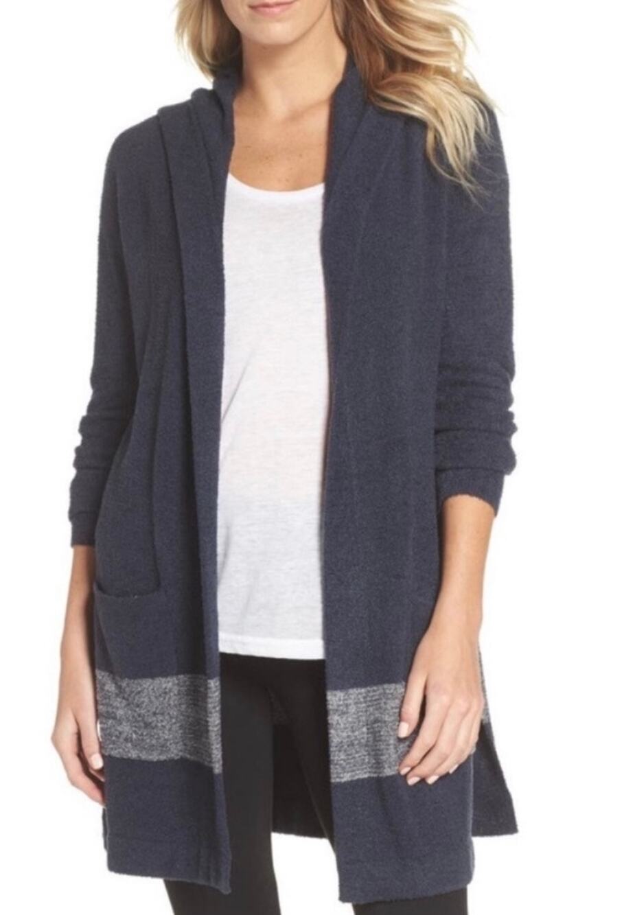 Barefoot Dreams Cozychic Lite Hooded Cardigan XS/S